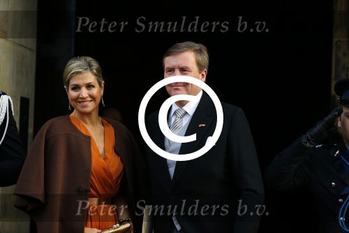 Amsterdam 13 januari 2016 
Prinses Beatrix en Koning Willem Alexander Koningin Maxima bij nieuwjaarsreceptie op het paleis op de dam.