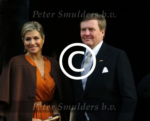 Amsterdam 13 januari 2016 
Prinses Beatrix en Koning Willem Alexander Koningin Maxima bij nieuwjaarsreceptie op het paleis op de dam.