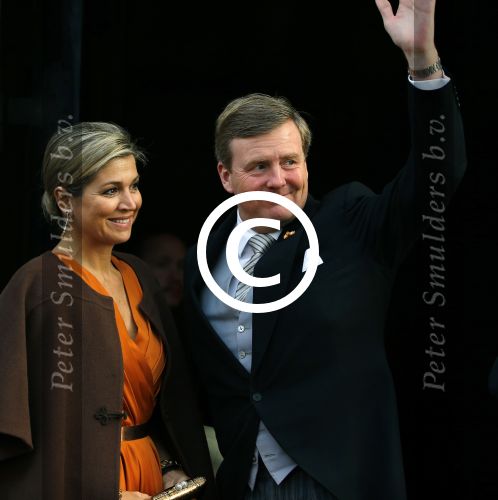 Amsterdam 13 januari 2016 
Prinses Beatrix en Koning Willem Alexander Koningin Maxima bij nieuwjaarsreceptie op het paleis op de dam.