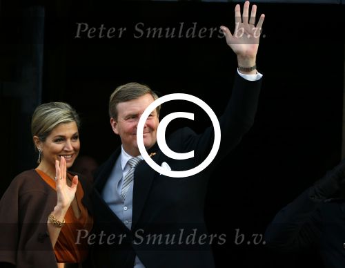 Amsterdam 13 januari 2016 
Prinses Beatrix en Koning Willem Alexander Koningin Maxima bij nieuwjaarsreceptie op het paleis op de dam.