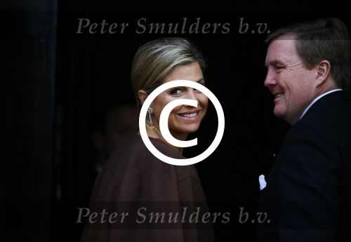 Amsterdam 13 januari 2016 
Prinses Beatrix en Koning Willem Alexander Koningin Maxima bij nieuwjaarsreceptie op het paleis op de dam.