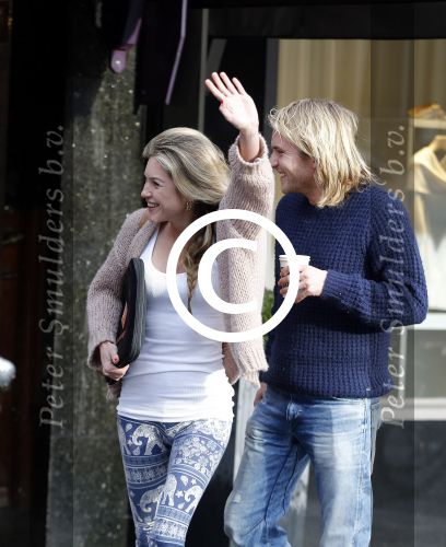 Amsterdam 13 januari 2016
Lauren Verster met haar nieuwe vriend cameraman Jasper Diepeveen.
