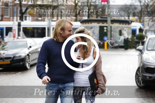 Amsterdam 13 januari 2016
Lauren Verster met haar nieuwe vriend cameraman Jasper Diepeveen.