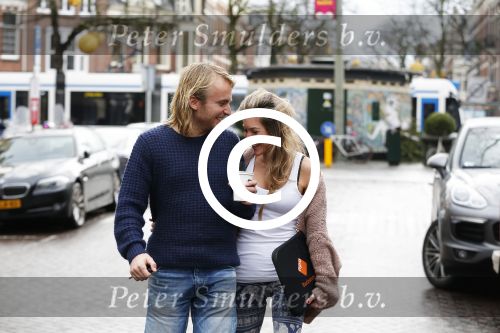 Amsterdam 13 januari 2016
Lauren Verster met haar nieuwe vriend cameraman Jasper Diepeveen.