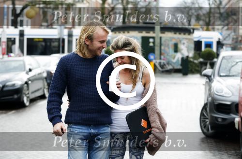 Amsterdam 13 januari 2016
Lauren Verster met haar nieuwe vriend cameraman Jasper Diepeveen.