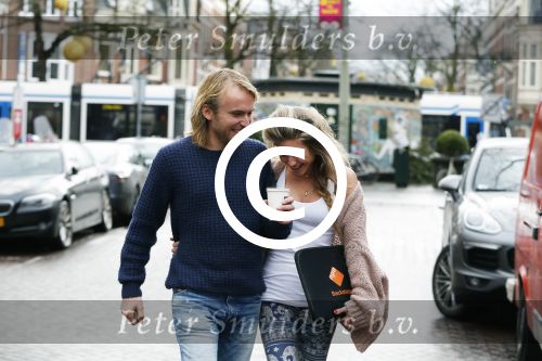 Amsterdam 13 januari 2016
Lauren Verster met haar nieuwe vriend cameraman Jasper Diepeveen.