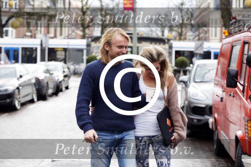 Amsterdam 13 januari 2016
Lauren Verster met haar nieuwe vriend cameraman Jasper Diepeveen.