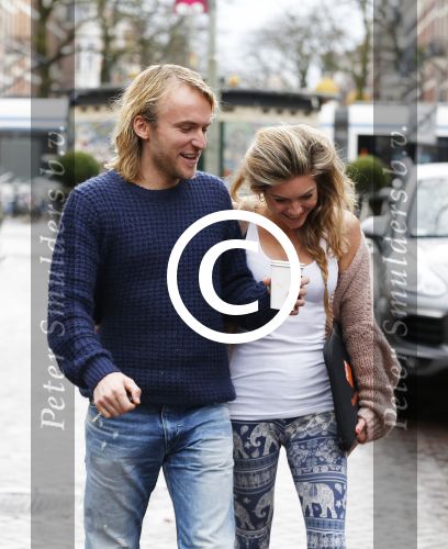 Amsterdam 13 januari 2016
Lauren Verster met haar nieuwe vriend cameraman Jasper Diepeveen.