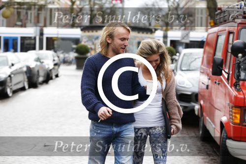 Amsterdam 13 januari 2016
Lauren Verster met haar nieuwe vriend cameraman Jasper Diepeveen.