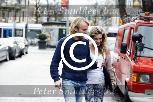 Amsterdam 13 januari 2016
Lauren Verster met haar nieuwe vriend cameraman Jasper Diepeveen.