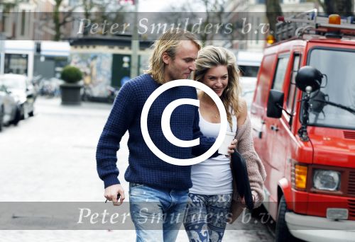 Amsterdam 13 januari 2016
Lauren Verster met haar nieuwe vriend cameraman Jasper Diepeveen.