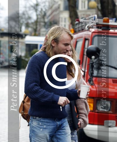 Amsterdam 13 januari 2016
Lauren Verster met haar nieuwe vriend cameraman Jasper Diepeveen.