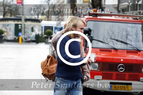 Amsterdam 13 januari 2016
Lauren Verster met haar nieuwe vriend cameraman Jasper Diepeveen.