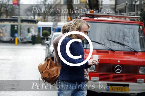 Amsterdam 13 januari 2016
Lauren Verster met haar nieuwe vriend cameraman Jasper Diepeveen.