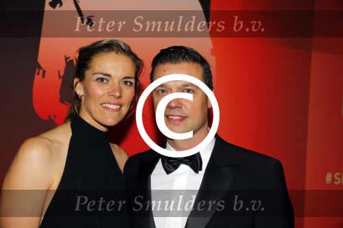 Amsterdam 15 december 2015
Sportgala/ sportverkiezing sportman en sportvrouw van het jaar in de Rai. Lobke Berghout met partner