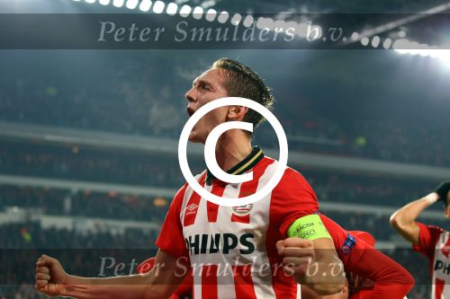 Eindhoven, 8 December 2015
laatste poulewedstrijd PSV-CSKA Moskou, eidnsatnd 2-1
PSV door naar de 1/8 finale
Luuk de Jong