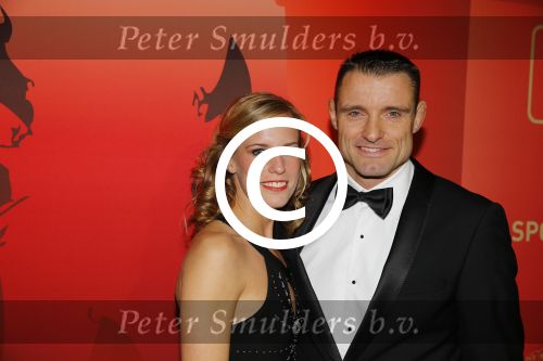 Amsterdam 15 december 2015
Sportgala/ sportverkiezing sportman en sportvrouw van het jaar in de Rai
Mark Huizinga met partner