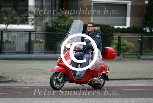 Amsterdam 5 januari 2016 
Martijn Krabbe op zijn vespa scooter