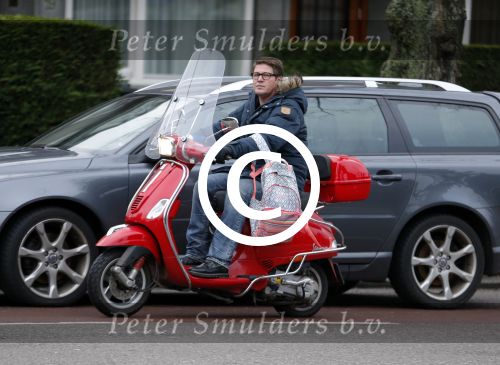 Amsterdam 5 januari 2016 
Martijn Krabbe op zijn vespa scooter