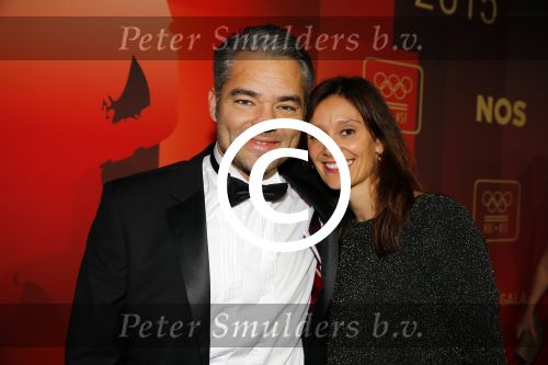 Amsterdam 15 december 2015
Sportgala/ sportverkiezing sportman en sportvrouw van het jaar in de Rai.
Sanne en Lieke Wevers met hun oudersMaurice Ridder met een collega