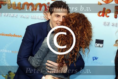 Amsterdam 6 december 2015
Premiere Dummie de Mummie in theater Amsterdam.
Mike Weerts met Katja Schuurman