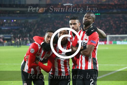 Eindhoven, 8 December 2015
laatste poulewedstrijd PSV-CSKA Moskou, eidnsatnd 2-1
PSV door naar de 1/8 finale
Nicolas Isimat-Mirin Steven Bergwijn Jurgen Locadia Joshua Brenet