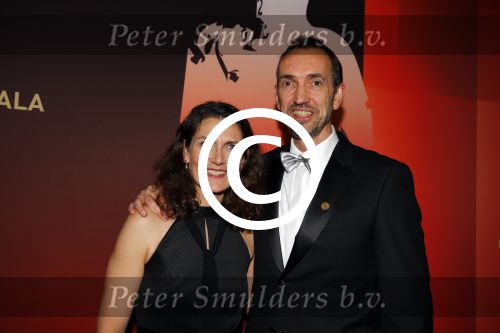 Amsterdam 15 december 2015
Sportgala/ sportverkiezing sportman en sportvrouw van het jaar in de Rai. Peter Blange met vrouw