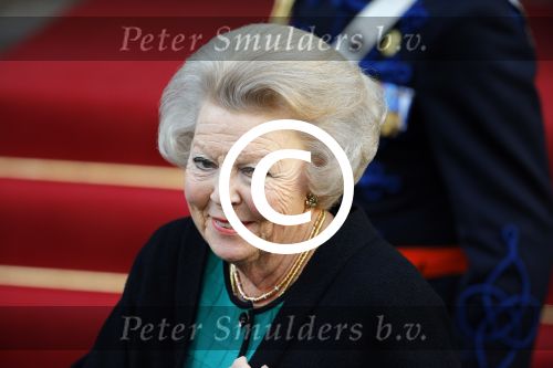 Amsterdam 13 januari 2016 
Prinses Beatrix en Koning Willem Alexander Koningin Maxima bij nieuwjaarsreceptie op het paleis op de dam.