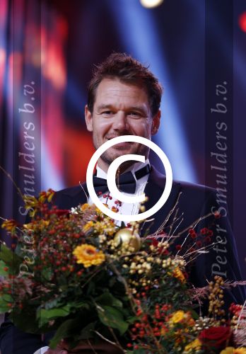 Amsterdam 15 december 2015
Sportgala/ sportverkiezing sportman en sportvrouw van het jaar in de Rai. Reinder Nummerdor met collega Christiaan Varenhorst