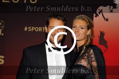 Amsterdam 15 december 2015
Sportgala/ sportverkiezing sportman en sportvrouw van het jaar in de Rai. Reinder Nummerdor met vrouw Manon Flier