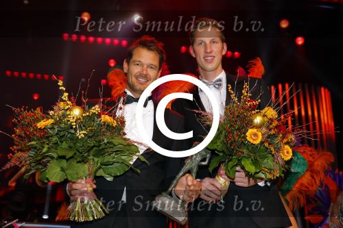 Amsterdam 15 december 2015
Sportgala/ sportverkiezing sportman en sportvrouw van het jaar in de Rai. Reinder Nummerdor met collega Christiaan Varenhorst