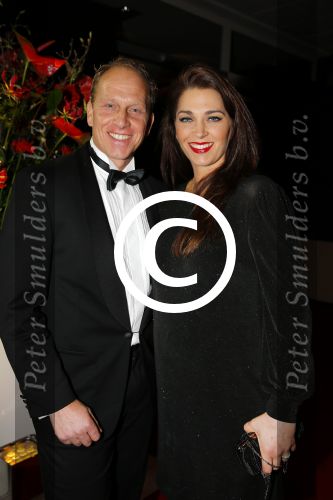 Amsterdam 15 december 2015
Sportgala/ sportverkiezing sportman en sportvrouw van het jaar in de Rai. 
Rintje Ritsma met zwangere vriendin