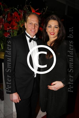 Amsterdam 15 december 2015
Sportgala/ sportverkiezing sportman en sportvrouw van het jaar in de Rai. 
Rintje Ritsma met zwangere vriendin