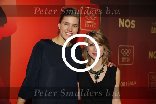 Amsterdam 15 december 2015
Sportgala/ sportverkiezing sportman en sportvrouw van het jaar in de Rai. 
Nederlands sportpresentatrice bij NOS Studio Sport. Rivkah op het veld met partner Jolanda Keizer