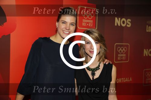Amsterdam 15 december 2015
Sportgala/ sportverkiezing sportman en sportvrouw van het jaar in de Rai. 
Nederlands sportpresentatrice bij NOS Studio Sport. Rivkah op het veld met partner Jolanda Keizer