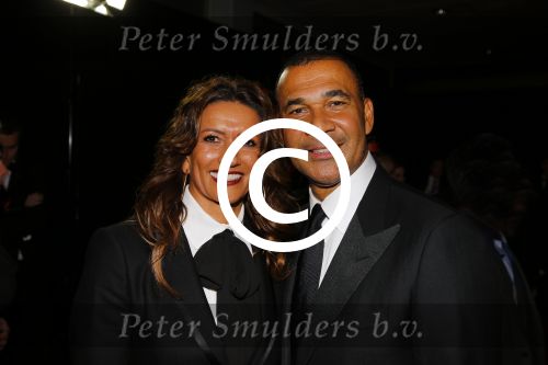 Amsterdam 15 december 2015
Sportgala/ sportverkiezing sportman en sportvrouw van het jaar in de Rai. Ruud Gullit met vriendin Karin