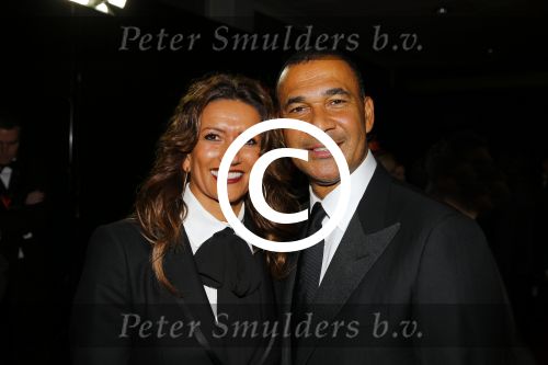 Amsterdam 15 december 2015
Sportgala/ sportverkiezing sportman en sportvrouw van het jaar in de Rai.
Ruud Gullit met zijn vriendin Karin