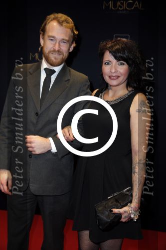 Utrecht 6 januari 2016
Uitreiking musical awards in het beatrixtheater. Sanne Kraaijkamp met vriend