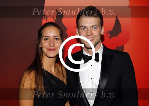 Amsterdam 15 december 2015
Sportgala/ sportverkiezing sportman en sportvrouw van het jaar in de Rai. Sebastiaan Verschuren  met vriendin