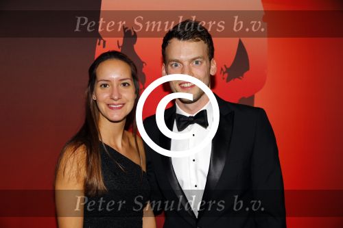 Amsterdam 15 december 2015
Sportgala/ sportverkiezing sportman en sportvrouw van het jaar in de Rai. Sebastiaan Verschuren  met vriendin