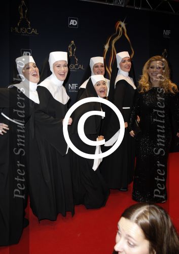 Utrecht 6 januari 2016
Uitreiking musical awards in het beatrixtheater.
cast Sister ASct met antje Monteiro