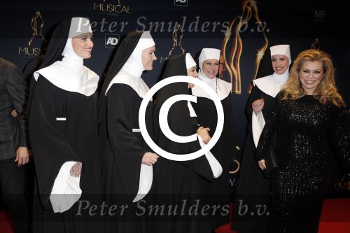 Utrecht 6 januari 2016
Uitreiking musical awards in het beatrixtheater.
cast Sister ASct met antje Monteiro
