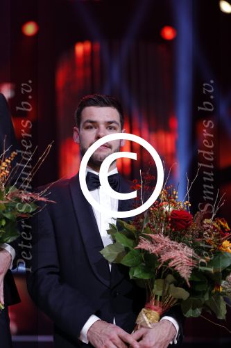 Amsterdam 15 december 2015
Sportgala/ sportverkiezing sportman en sportvrouw van het jaar in de Rai.
Sjinkie Knegt met vrouw