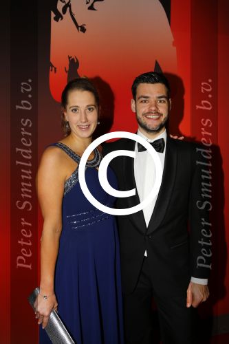 Amsterdam 15 december 2015
Sportgala/ sportverkiezing sportman en sportvrouw van het jaar in de Rai.
Sjinkie Knegt met vrouw
