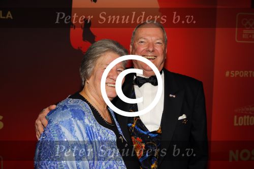 Amsterdam 15 december 2015
Sportgala/ sportverkiezing sportman en sportvrouw van het jaar in de Rai. Ronnie Tober en Sjoukje Dijkstra