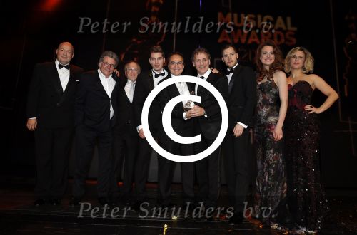 Utrecht 6 januari 2016
Uitreiking musical awards in het beatrixtheater. Fred Boot Robin de Levita Edwin de Vries en cast Soldaat v Oranje