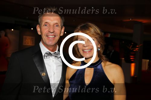 Amsterdam 15 december 2015
Sportgala/ sportverkiezing sportman en sportvrouw van het jaar in de Rai. Steven Rooks met vriendin