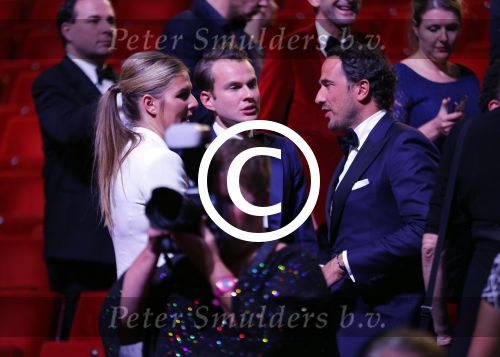 Utrecht 6 januari 2016
Uitreiking musical awards in het beatrixtheater.
Vincent van den Ende met Esmee Geeratz  en schoonvader Marco Geeratz ( chantal Janzen)