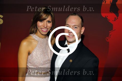 Amsterdam 15 december 2015
Sportgala/ sportverkiezing sportman en sportvrouw van het jaar in de Rai. Yuri v Gelder met vriendin