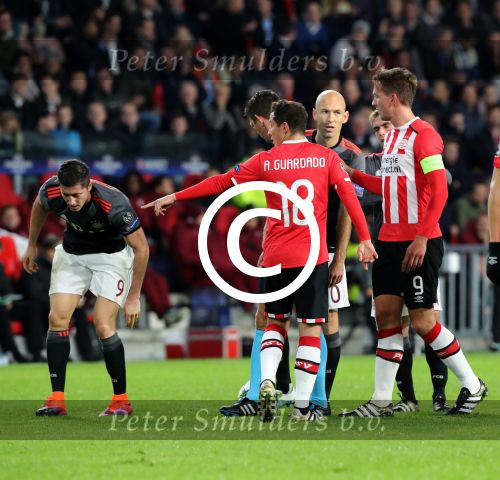 Eindhoven, 1 November 2016
4e wedstrijd voorronde Champions Leaugue seizoen 2016/2017
PSV-Bayern Munchen, eindstand 1-2
Andres Guardado